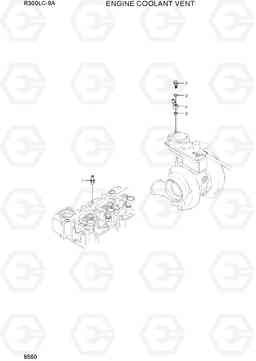 9560 ENGINE COOLANT VENT R300LC-9A, Hyundai