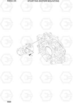 9590 STARTING MOTOR MOUNTING R300LC-9A, Hyundai