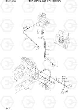 9630 TURBOCHARGER PLUMBING R300LC-9A, Hyundai