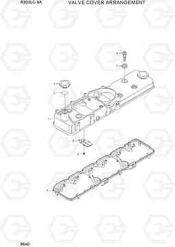 9640 VALVE COVER ARRANGEMENT R300LC-9A, Hyundai