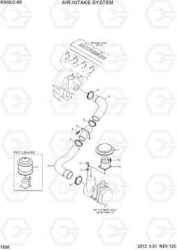 1030 AIR INTAKE SYSTEM R300LC-9S, Hyundai