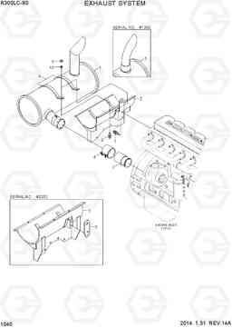 1040 EXHAUST SYSTEM R300LC-9S, Hyundai