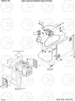 1110 AIR CONDITIONER MOUNTING R300LC-9S, Hyundai