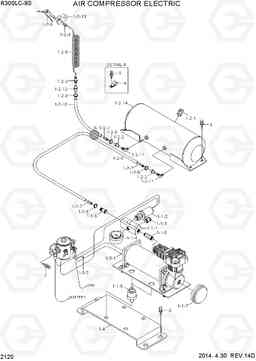 2120 AIR COMPRESSOR ELECTRIC(#0053-) R300LC-9S, Hyundai