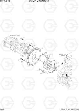 3010 PUMP MOUNTING R300LC-9S, Hyundai