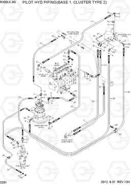 3261 PILOT HYD PIPING(BASE 1, CLUSTER TYPE 2) R300LC-9S, Hyundai