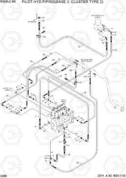 3280 PILOT HYD PIPING(BASE 3, CLUSTER TYPE 2) R300LC-9S, Hyundai