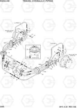 3300 TRAVEL HYDRAULIC PIPING R300LC-9S, Hyundai