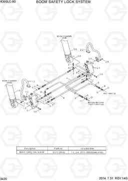 3420 BOOM SAFETY LOCK SYSTEM R300LC-9S, Hyundai