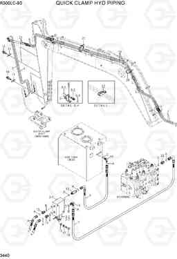 3440 QUICK CLAMP HYD PIPING R300LC-9S, Hyundai