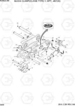 3455 QUICK CLAMP(CLOSE TYPE 1, OPT, -#0726) R300LC-9S, Hyundai