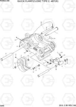 3460 QUICK CLAMP(CLOSE TYPE 2, -#0726) R300LC-9S, Hyundai