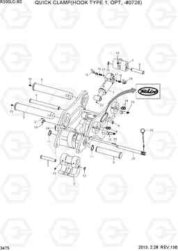 3475 QUICK CLAMP(HOOK TYPE 1, OPT, -#0726) R300LC-9S, Hyundai