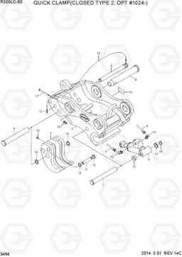 3494 QUICK CLAMP(CLOSE TYPE 2, OPT, #1024-) R300LC-9S, Hyundai