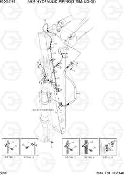 3530 ARM HYDRAULIC PIPING(3.75M, LONG) R300LC-9S, Hyundai