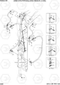 3560 ARM HYD PIPING(L/REACH, 4.6M) R300LC-9S, Hyundai