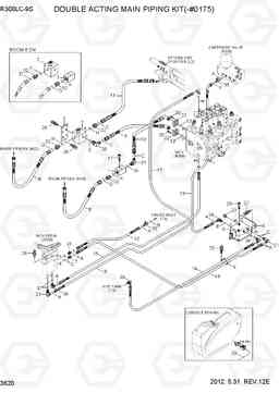 3620 DOUBLE ACTING MAIN PIPING KIT(-#0175) R300LC-9S, Hyundai