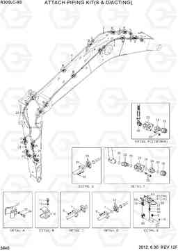 3640 ATTACH PIPING KIT(S & D/ACTING) R300LC-9S, Hyundai