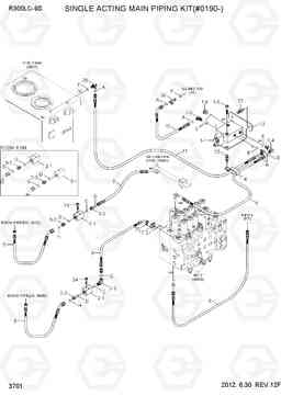 3701 SINGLE ACTING MAIN PIPING KIT(#0190-) R300LC-9S, Hyundai