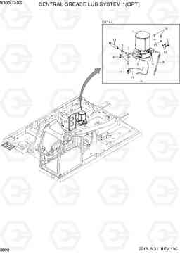 3800 CENTRAL GREASE LUB SYSTEM 1(OPT) R300LC-9S, Hyundai