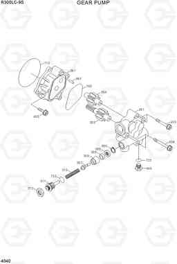 4040 GEAR PUMP R300LC-9S, Hyundai