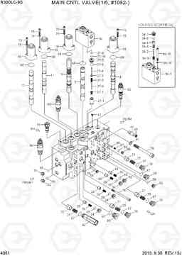4051 MAIN CONTROL VALVE(1/5, #1082-) R300LC-9S, Hyundai