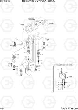 4061 MAIN CONTROL VALVE(2/5, #1082-) R300LC-9S, Hyundai