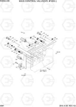 4091 MAIN CONTROL VALVE(5/5, #1082-) R300LC-9S, Hyundai