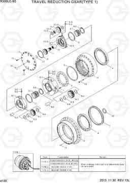 4135 TRAVEL REDUCTION GEAR R300LC-9S, Hyundai