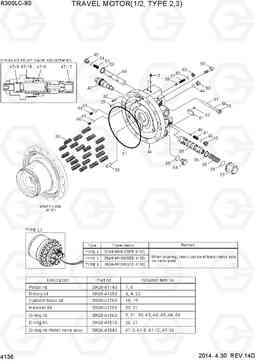 4136 TRAVEL MOTOR(1/2, TYPE 2,3) R300LC-9S, Hyundai