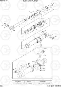 4200 BUCKET CYLINDER R300LC-9S, Hyundai