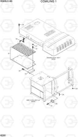 6200 COWLING 1 R300LC-9S, Hyundai