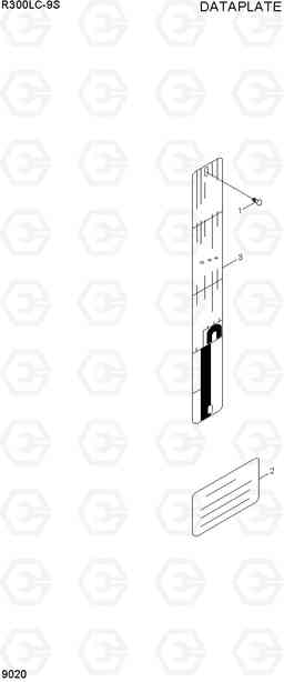 9020 DATAPLATE R300LC-9S, Hyundai