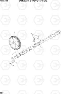 9030 CAMSHAFT & VALVE TAPPETS R300LC-9S, Hyundai