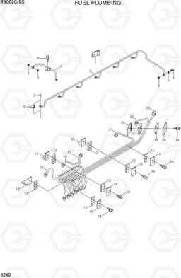 9240 FUEL PLUMBING R300LC-9S, Hyundai