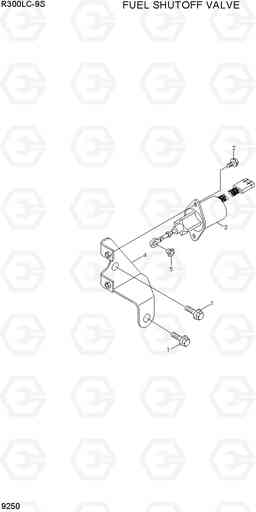 9250 FUEL SHUTOFF VALVE R300LC-9S, Hyundai