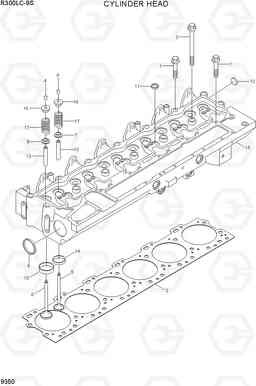 9350 CYLINDER HEAD R300LC-9S, Hyundai