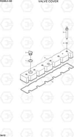 9410 VALVE COVER R300LC-9S, Hyundai