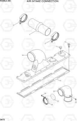 9470 AIR INTAKE CONNECTION R300LC-9S, Hyundai