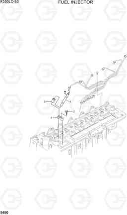 9490 FUEL INJECTOR R300LC-9S, Hyundai