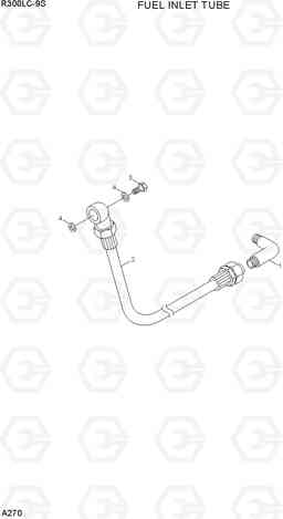 A270 FUEL INLET TUBE R300LC-9S, Hyundai