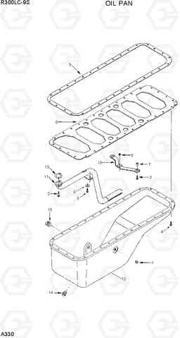 A330 OIL PAN R300LC-9S, Hyundai