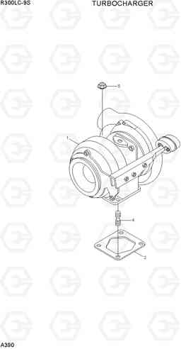 A390 TURBOCHARGER R300LC-9S, Hyundai