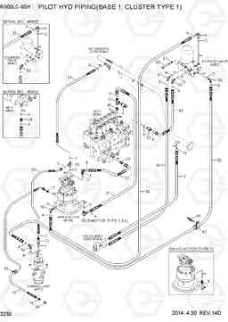 3230 PILOT HYD PIPING(BASE 1, CLUSTER TYPE 1) R300LC-9SH, Hyundai