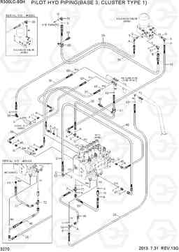 3270 PILOT HYD PIPING(BASE 3, CLUSTER TYPE 1) R300LC-9SH, Hyundai