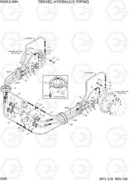 3300 TRAVEL HYDRAULIC PIPING R300LC-9SH, Hyundai