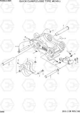 3490 QUICK CLAMP(CLOSE TYPE 1, #0145-) R300LC-9SH, Hyundai