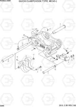 3495 QUICK CLAMP(HOOK TYPE 1, #0145-) R300LC-9SH, Hyundai