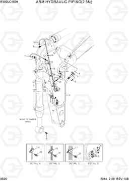 3520 ARM HYDRAULIC PIPING(2.5M) R300LC-9SH, Hyundai