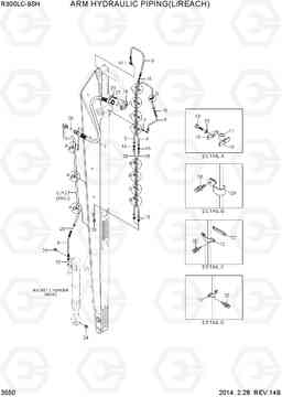 3550 ARM HYDRAULIC PIPING(L/REACH) R300LC-9SH, Hyundai